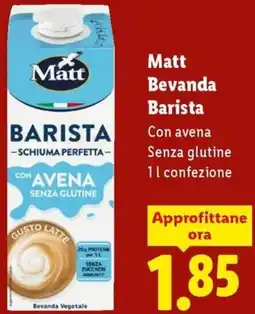 Lidl Matt Bevanda Barista offerta