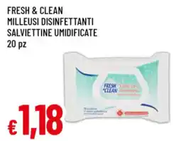 Famila Fresh & clean milleusi disinfettanti salviettine umidificate offerta