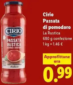 Lidl Cirio Passata di pomodoro offerta