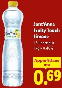 Lidl Sant'Anna Fruity Touch Limone offerta