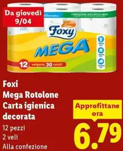Lidl Foxi Mega Rotolone Carta igienica decorata offerta