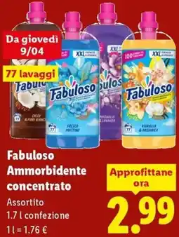 Lidl Fabuloso Ammorbidente concentrato offerta