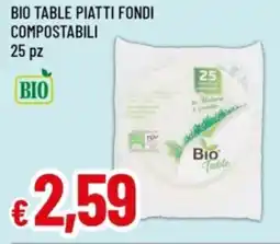 Famila Bio table piatti fondi compostabili offerta