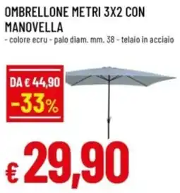 Famila Ombrellone metri 3x2 con manovella offerta