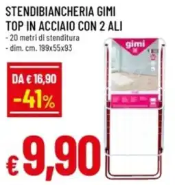 Famila Stendibiancheria gimi top in acciaio con 2 ali offerta