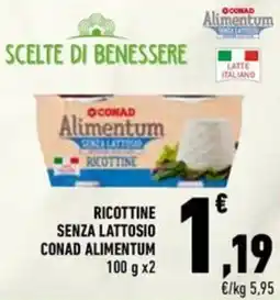Conad Ricottine senza lattosio CONAD ALIMENTUM offerta