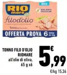Conad Tonno filo d'olio RIOMARE offerta