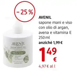 dm drogerie markt AVENIL sapone mani e viso con olio di argan, avena e vitamina E offerta