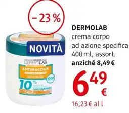 dm drogerie markt DERMOLAB crema corpo ad azione specifica offerta