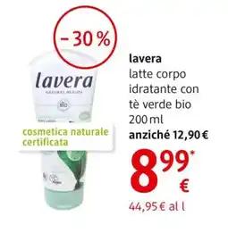 dm drogerie markt lavera latte corpo idratante con tè verde bio offerta