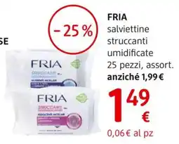 dm drogerie markt FRIA salviettine struccanti umidificate offerta