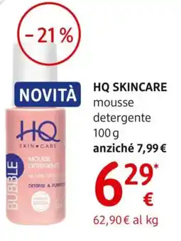 dm drogerie markt HQ SKINCARE mousse detergente offerta