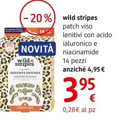 dm drogerie markt wild stripes patch viso lenitivi con acido ialuronico e niacinamide offerta