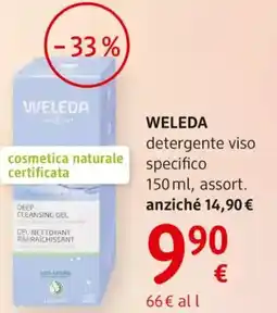 dm drogerie markt WELEDA detergente viso specifico offerta