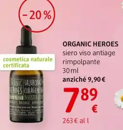 dm drogerie markt ORGANIC HEROES siero viso antiage rimpolpante offerta