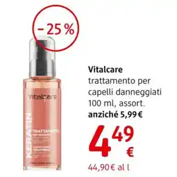 dm drogerie markt Vitalcare trattamento per capelli danneggiati offerta