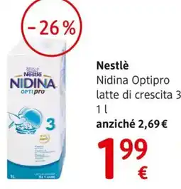 dm drogerie markt Nestlè Nidina Optipro latte di crescita 3 offerta