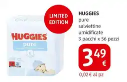dm drogerie markt HUGGIES pure salviettine umidificate offerta