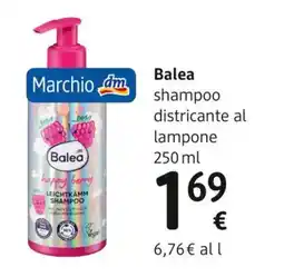 dm drogerie markt Balea shampoo districante al lampone offerta