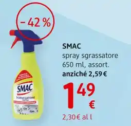 dm drogerie markt SMAC spray sgrassatore offerta