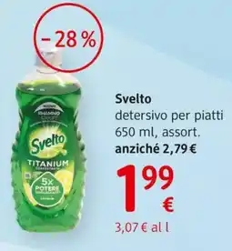 dm drogerie markt Svelto detersivo per piatti offerta