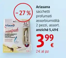 dm drogerie markt Ariasana sacchetti profumati assorbiumidità offerta