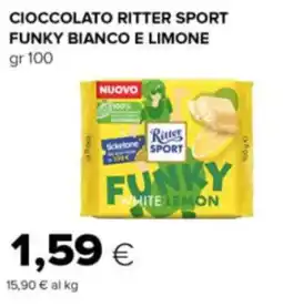 Oasi Cioccolato ritter sport funky bianco e limone offerta