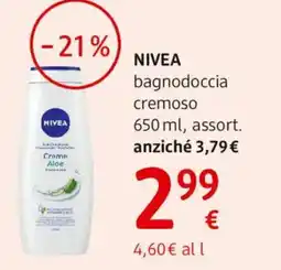 dm drogerie markt NIVEA bagnodoccia cremoso offerta