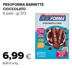 Oasi Pesoforma barrette cioccolato offerta
