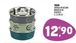 Ayoka Trixie ciotola in acciaio rivestita in plastica offerta