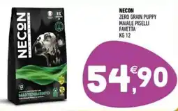 Ayoka Necon zero grain puppy maiale piselli favetta offerta