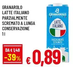 Famila Superstore Granarolo latte italiano parzialmente scremato a lunga conservazione offerta