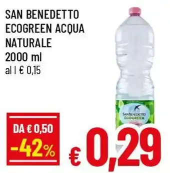 Famila Superstore San benedetto ecogreen acqua naturale offerta