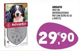Ayoka Advantix spot on antiparassitario per cani oltre 4 pipette offerta