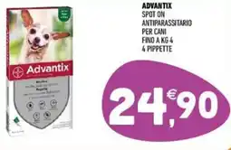 Ayoka Advantix spot on antiparassitario per cani fino a 4 pippette offerta