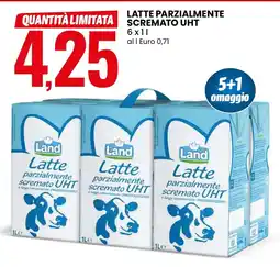 Eurospin Land Latte parzialmente scremato UHT offerta