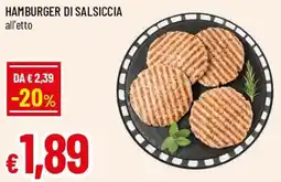 Famila Superstore Hamburger di salsiccia offerta