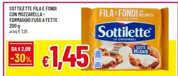 Famila Sottilette fila e fondi con mozzarella offerta