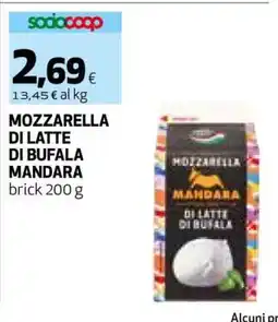 Coop Mozzarella di latte di bufala MANDARA offerta