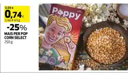 Coop MAIS PER POP CORN SELECT offerta