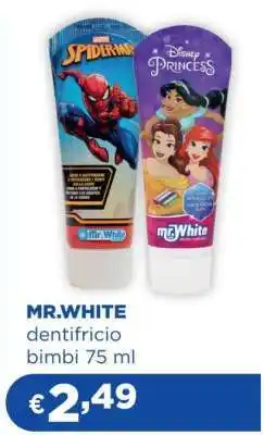 Acqua & Sapone MR.WHITE dentifricio bimbi 75 ml offerta