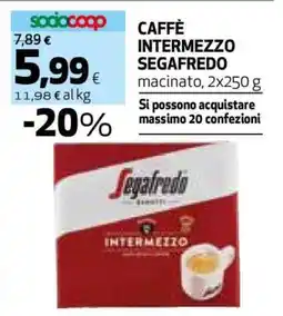 Coop CAFFÈ INTERMEZZO SEGAFREDO offerta