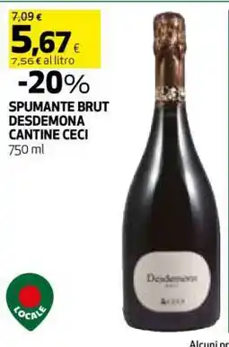 Coop SPUMANTE BRUT DESDEMONA CANTINE CECI offerta
