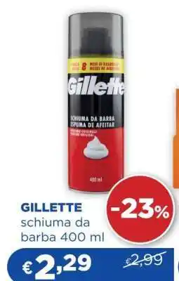 Acqua & Sapone GILLETTE schiuma da barba 400 ml offerta