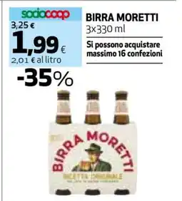 Coop BIRRA MORETTI offerta
