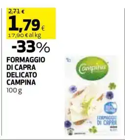 Coop FORMAGGIO DI CAPRA DELICATO CAMPINA offerta