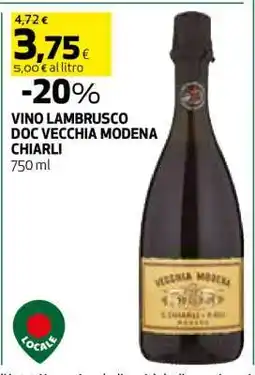 Coop VINO LAMBRUSCO DOC VECCHIA MODENA CHIARLI offerta