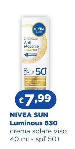 Acqua & Sapone NIVEA SUN Luminous 630 offerta