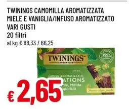 Famila TWININGS CAMOMILLA AROMATIZZATA MIELE E VANIGLIA/INFUSO AROMATIZZATO VARI GUSTI offerta