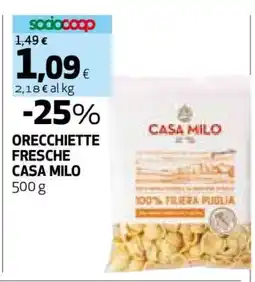 Coop ORECCHIETTE FRESCHE CASA MILO offerta